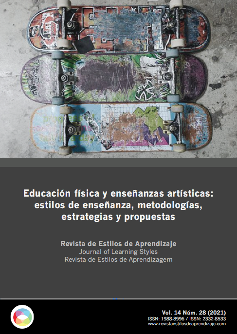 					Ver Vol. 14 Núm. 28 (2021): Educación física y enseñanzas artísticas: estilos de enseñanza, metodologías, estrategias y propuestas innovadoras
				