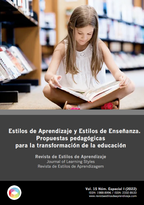 					Ver Vol. 15 Núm. Especial (2022): Estilos de Aprendizaje y Estilos de Enseñanza. Propuestas pedagógicas para la transformación de la educación
				